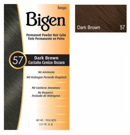 Bigen Permanent Powder Hair Color 57 Dark Brown  oz – Staten island  Beauty