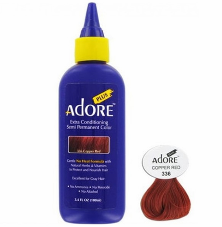 Adore Plus Semi Permanent Hair Color 336 Copper Red  oz – Staten island  Beauty